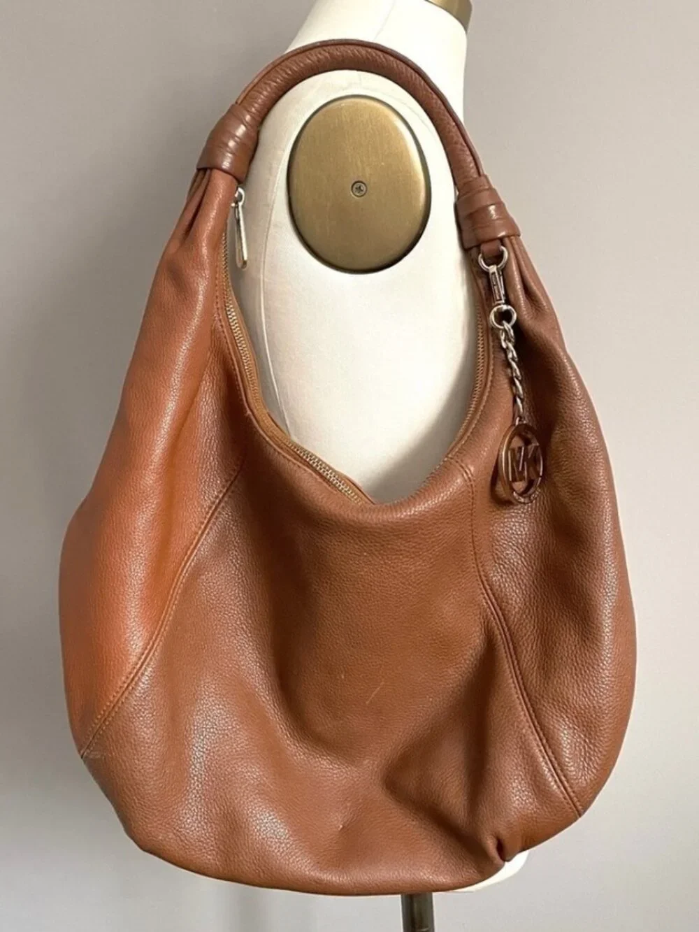 Michael Kors Brown Leather Hobo Shoulder Bag - M/L